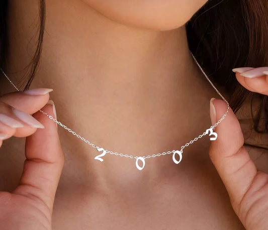 Arabic Numerals Necklace