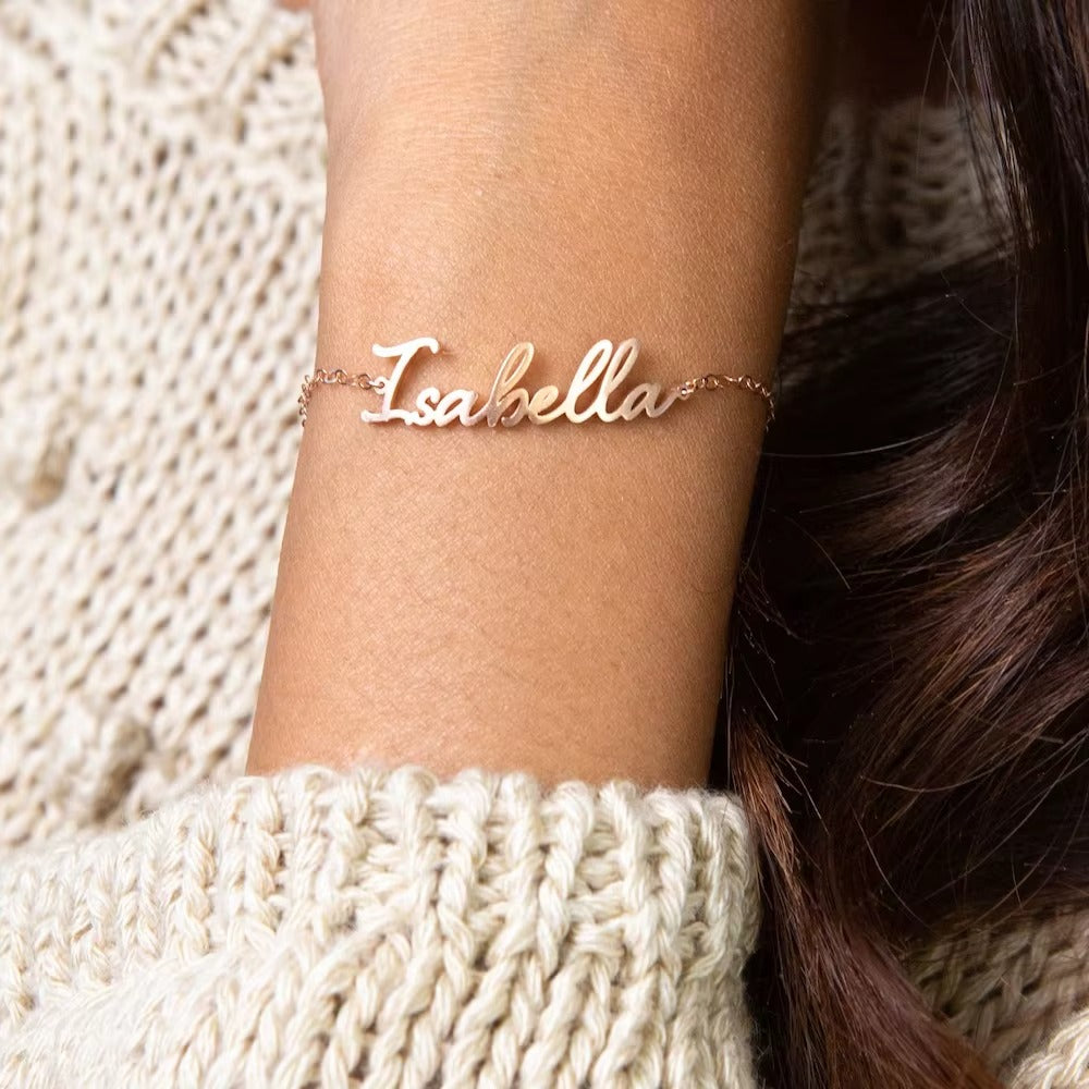 Signature Script Name Bracelet