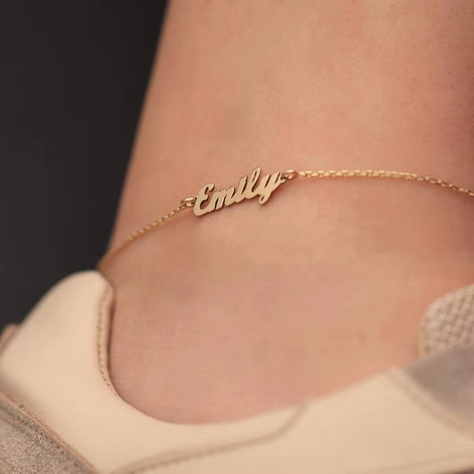 Signature Name Anklet