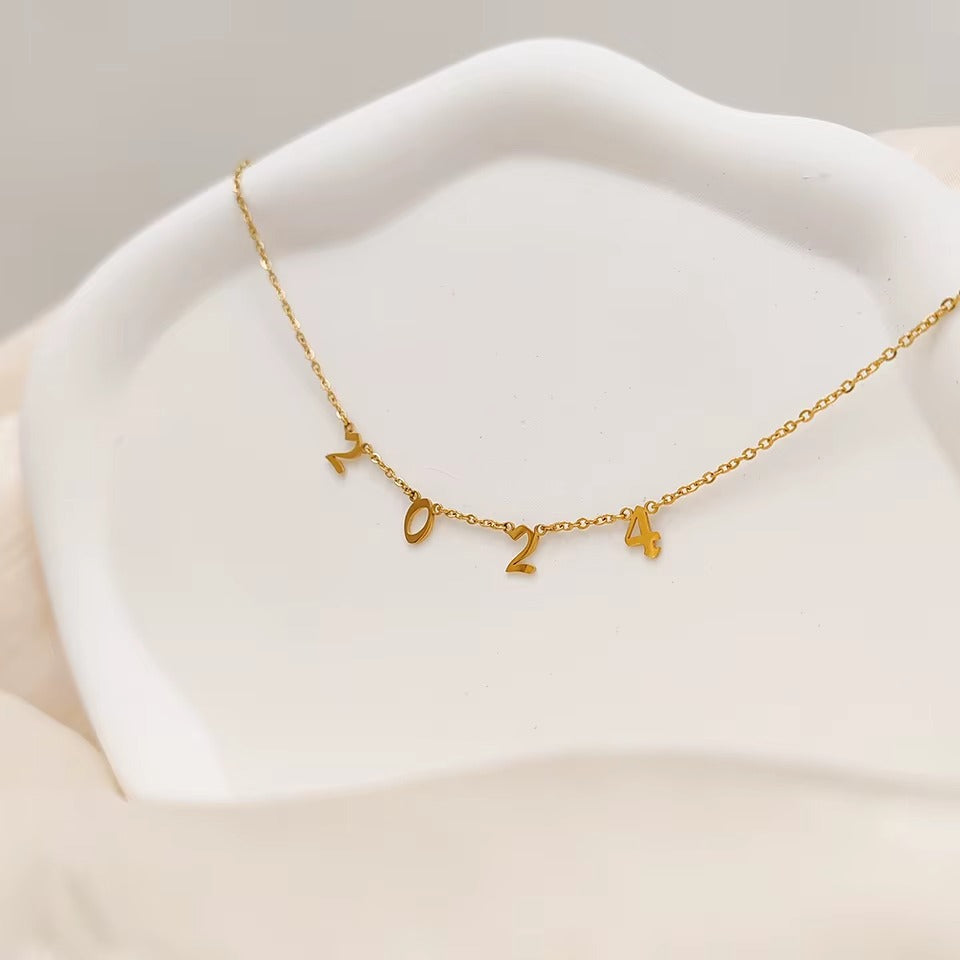 Arabic Numerals Necklace